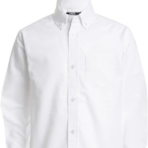 Izod Boys' Long Sleeve Solid Button-Down Shirt w/ Chest Pocket - Size 3T NWT - Picture 1 of 7